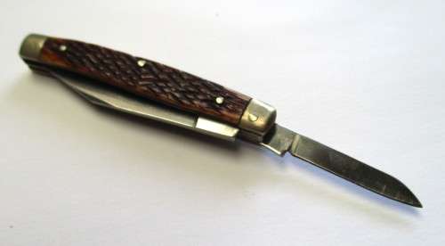 Small vintage bone-handle pocket knife - probably Japanese made