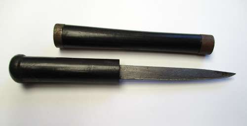 Traditional Ebony African Baton Knife
