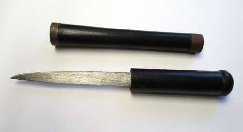 Traditional Ebony African Baton Knife