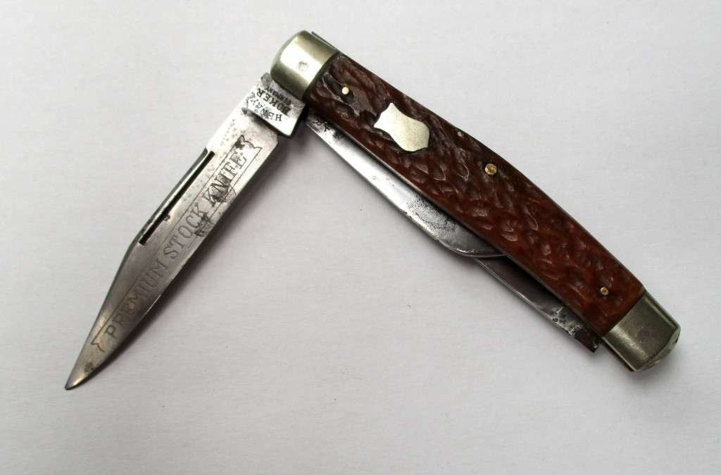 Vintage Henry Boker Premium Stock Knife / Stockman Knife - Bone handle - Germany