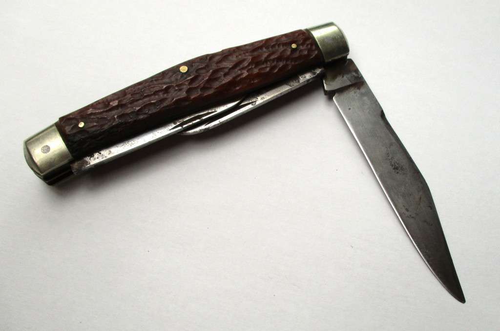 Vintage Henry Boker Premium Stock Knife / Stockman Knife - Bone handle - Germany