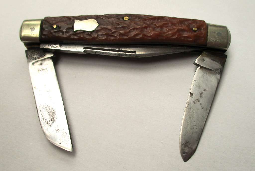 Vintage Henry Boker Premium Stock Knife / Stockman Knife - Bone handle - Germany