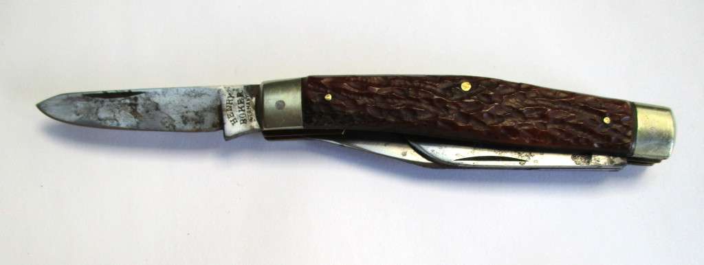 Vintage Henry Boker Premium Stock Knife / Stockman Knife - Bone handle - Germany
