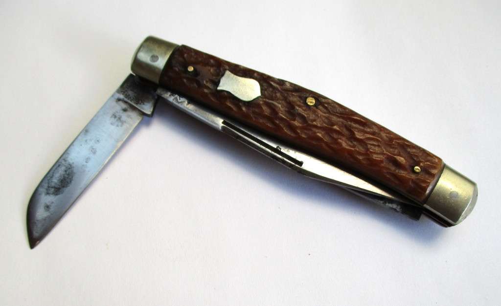 Vintage Henry Boker Premium Stock Knife / Stockman Knife - Bone handle - Germany