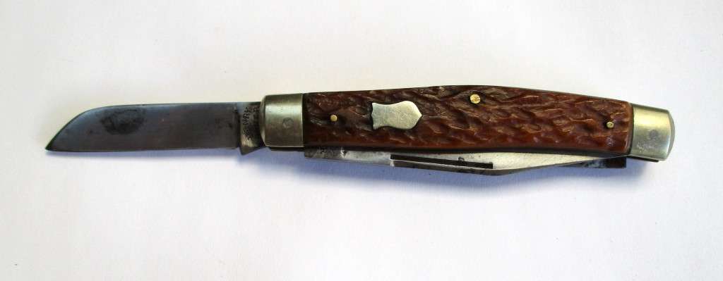 Vintage Henry Boker Premium Stock Knife / Stockman Knife - Bone handle - Germany