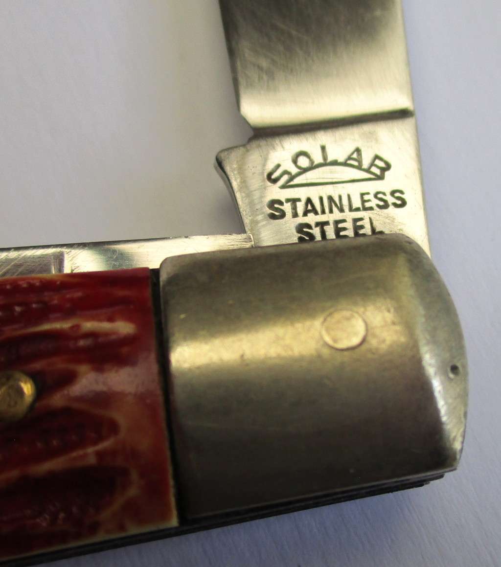 Vintage SOLAR Stainless Steel Barlow pattern folding knife