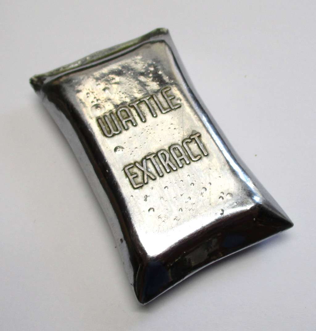 Unusual Union of South Africa Paperweight - COMEC - Natal - Wattle Extract - metal - sack