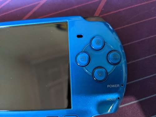 Blue PSP 3000 / Slim with 4GB Memory card and one game