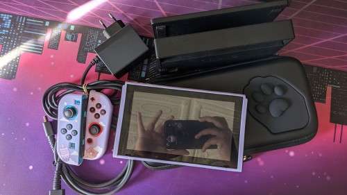 Nintendo Switch V1 with dock, cables, case and cover+FREE GIFT