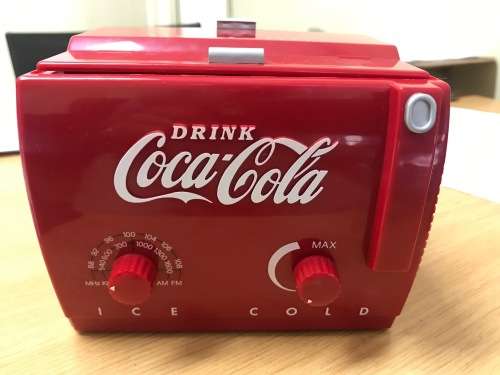 Coca Cola mini radio cooler
