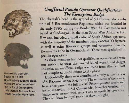 Recce Kwanyama Badge