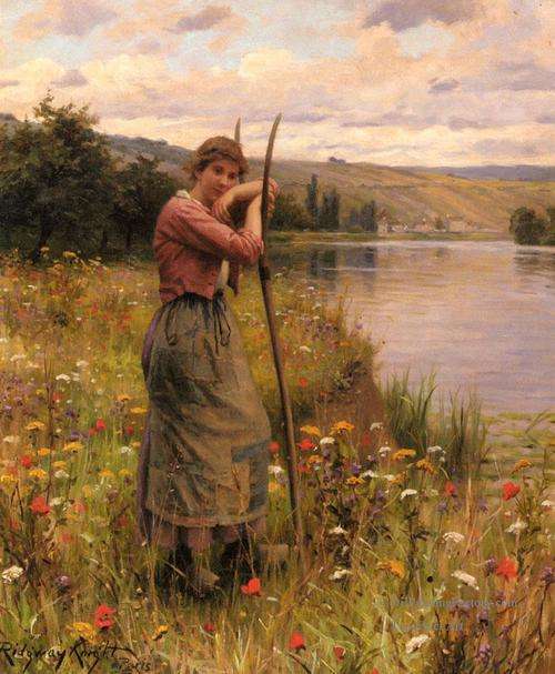1x A1 Size "A Moment Of Rest Country Woman" Canvas Art Print By Daniel Ridgway Knight.