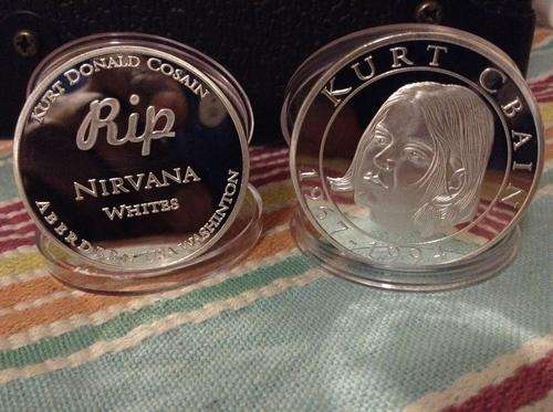 3x .999 Silver Plated "Kurt Cobain" Coin.