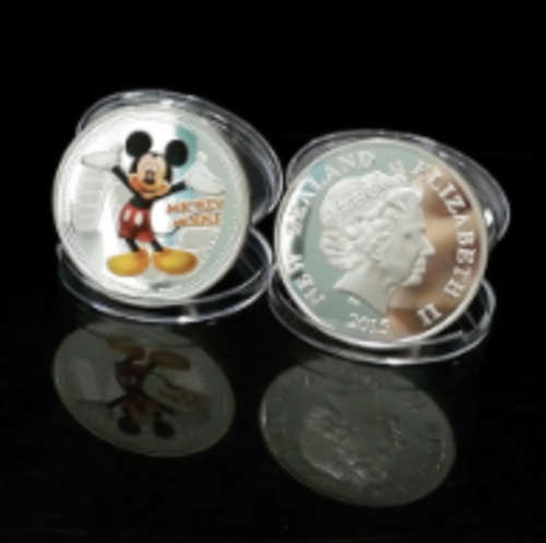 6x .999 Silver Plated Disney Coins. Mickey Mouse - Minnie Mouse - Donald Duck etc.