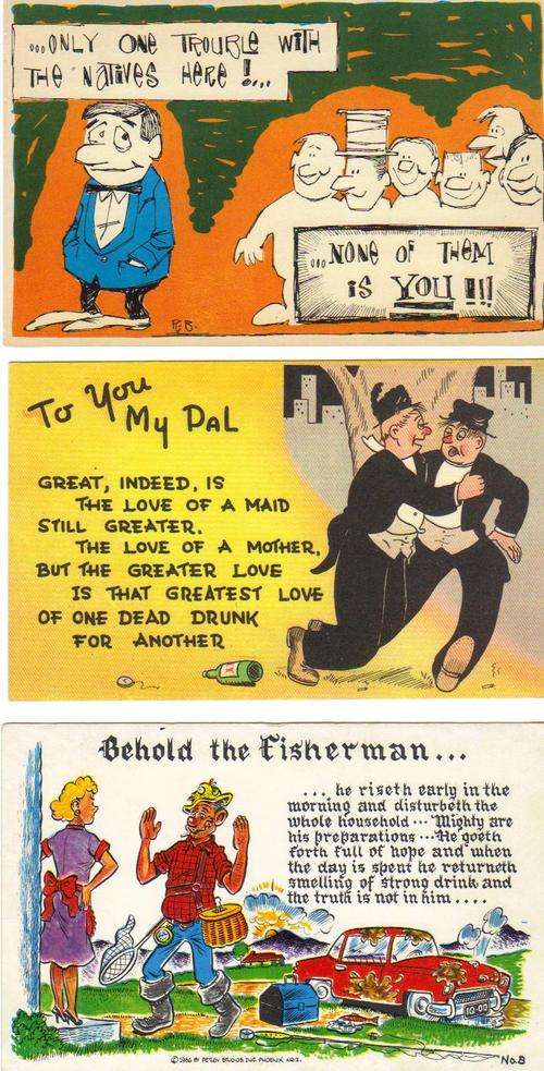 1920 COLLECTION OF COMIC POSTCARDS RARE UNUSED MINT!!