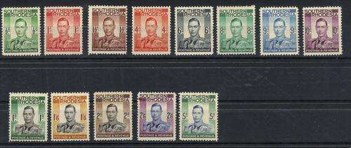 SUPERB UNMOUNTED 1937 SET SOUTHERN RHODESIA KING GEORGE VI!!CV R1460