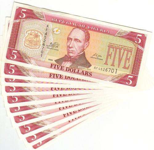 CRISP LIBERIAN UNC NOTES SERIAL NUMBERS 701-710