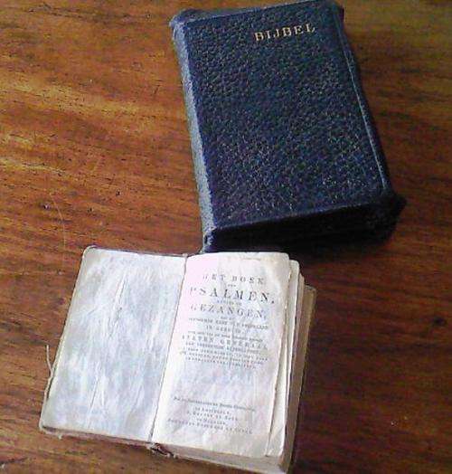 VERY OLD DUTCH BIBLE AND HYMN BOOK