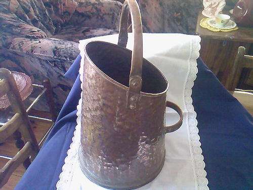 VERY OLD COPPER COAL SHUTTLE