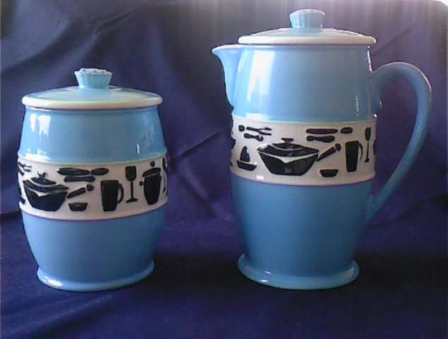 LOVELY SYLVAC JUG and CANISTER