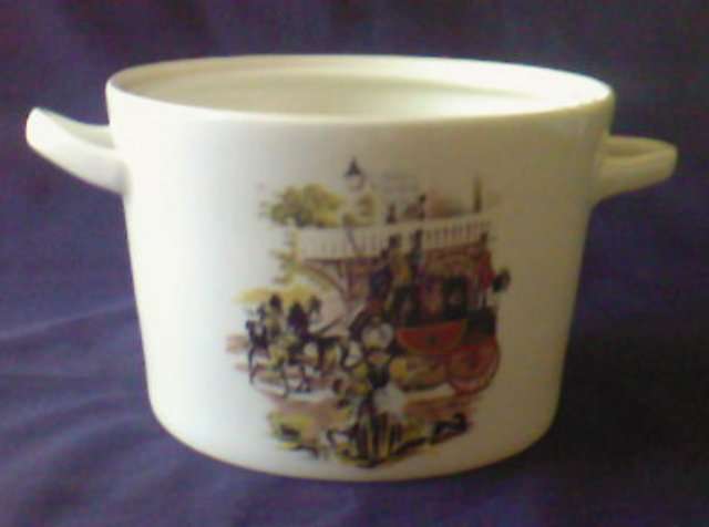 PORCELAIN ICE BUCKET WITH HANDLES (NO LID)