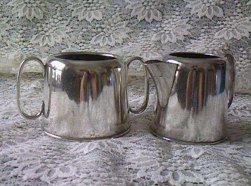 SHEFFIELD, ENGLAND CREAMER & SUGAR BOWL