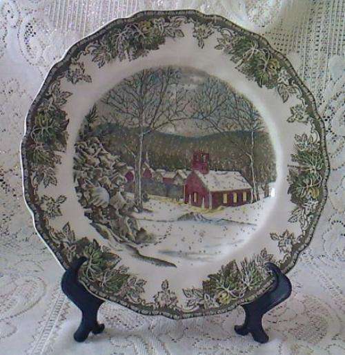 JOHNSON BROS 'THE FRIENDLY VILLAGE : THE SCHOOL HOUSE' LARGE PLATE