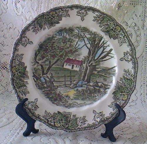 JOHNSON BROS 'THE FRIENDLY VILLAGE : THE STONE WALL' MEDIUM PLATE
