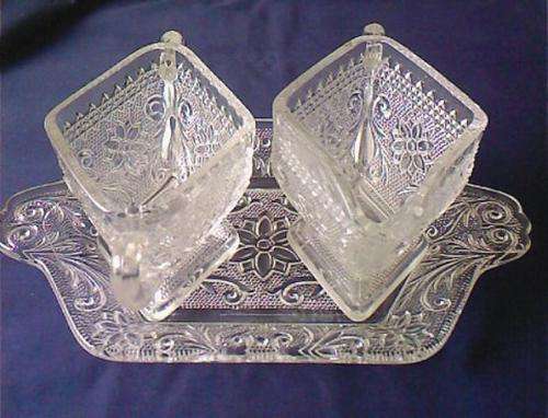 DEPRESSION GLASS TEA TIME SET
