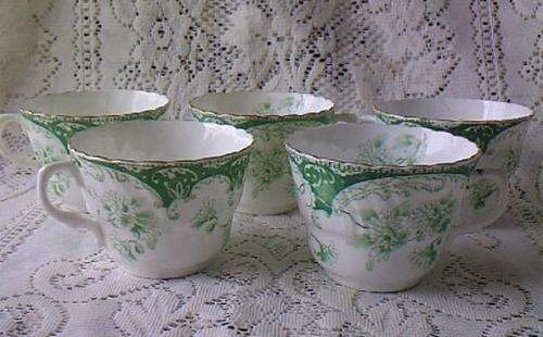 VERY RARE : E ASBURY & CO "RHODESIA" CUPS (5), pre-1925!