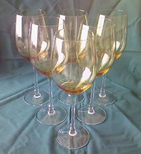 6 TALL, ELEGANT WINE GLASSES