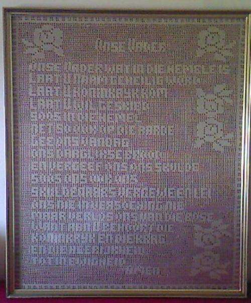 HUGE FRAMED FILET CROCHET 'ONSE VADER'