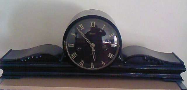 HERMLE KEYWOUND MANTLE CLOCK IN PERFECT CONDITION