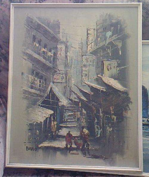 ORIGINAL OIL ON BOARD : HONG KONG ARTIST (1)