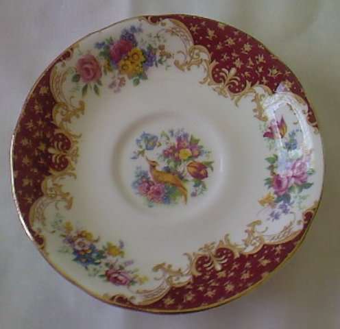 PARAGON 'ROCKINGHAM' RED SAUCER