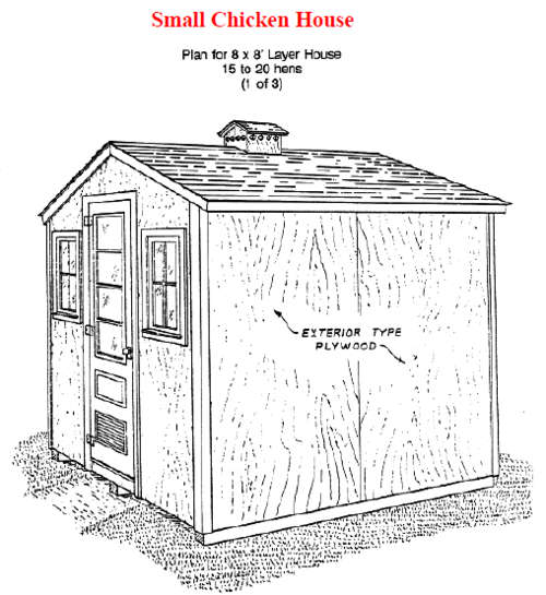 Woodwork Plan for Small Hen Coop / Chcken House for 15/20 Hens  **NO SHIPPING FEE**