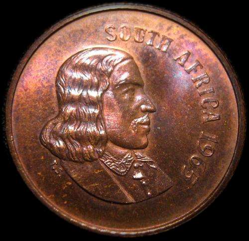 1965 South Africa Cent (1c) English Language - Low Mintage 1180 - Choice UNC - Stunning!