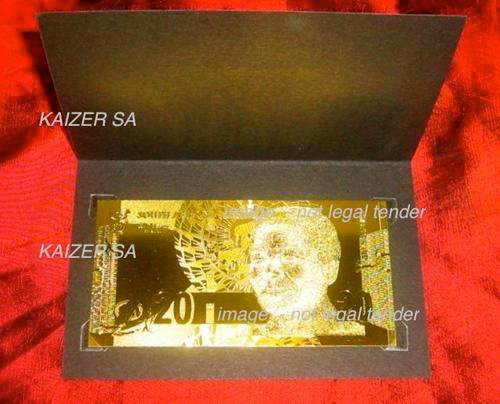 R20 Rand 24K Goldnote Mandela South Africa Elephant - Amazing!