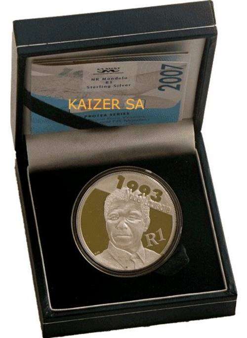 2007 NR Mandela R1 Sterling Silver Protea Proof ,COA,SA Mint box  *2 Available* *#Crazy Wednesday#*