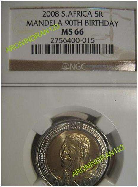 MANDELA R5 90TH BIRTHDAY MS66 NGC~ 17 AVAILABLE~CRAZY R1 NO RESERVE