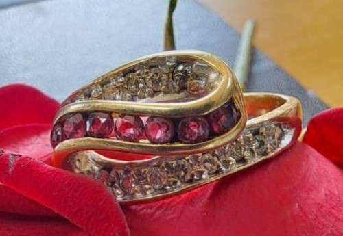14ct Gold Ruby & Diamond Ring