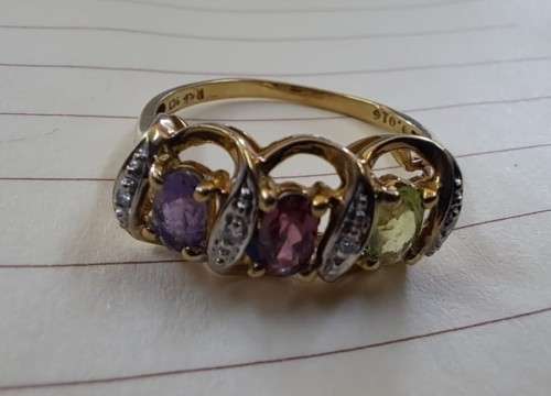 Three Semi-Precious Colour Stones with Diamonds