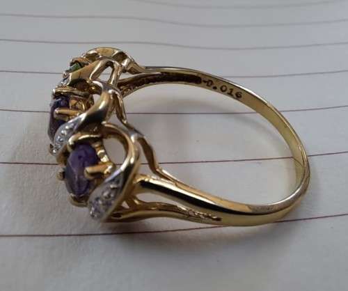 Three Semi-Precious Colour Stones with Diamonds