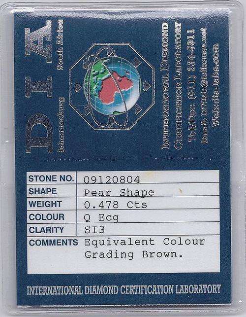 0.478 CT GENUINE CERTIFIED DIAMOND ON AUCTION