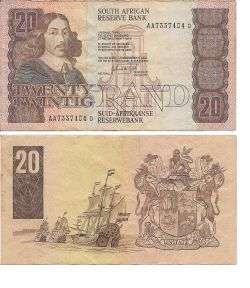 GERHARD DE KOCK SOUTH AFRICAN R20 BANK NOTES