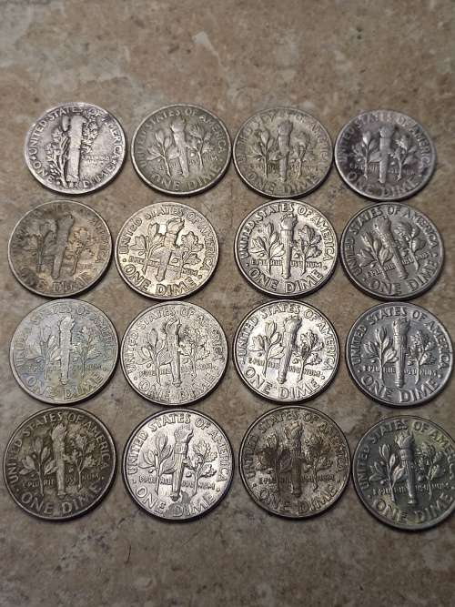 USA  dimes (16 off) 1939-2007 bid per coin