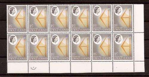 SWAZILAND BLOCK OF 12 STAMPS MNH
