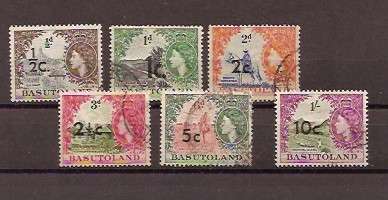 BASUTOLAND STAMPS WITH OVERPRINTS USED