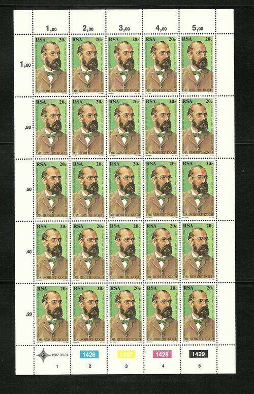 RSA 20c FULL SHEET 1426 MNH
