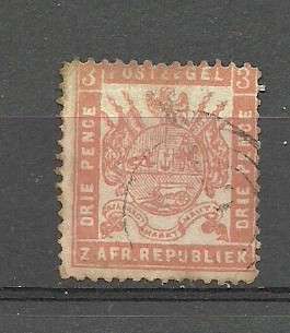 TRANSVAAL DRIE PENCE USED